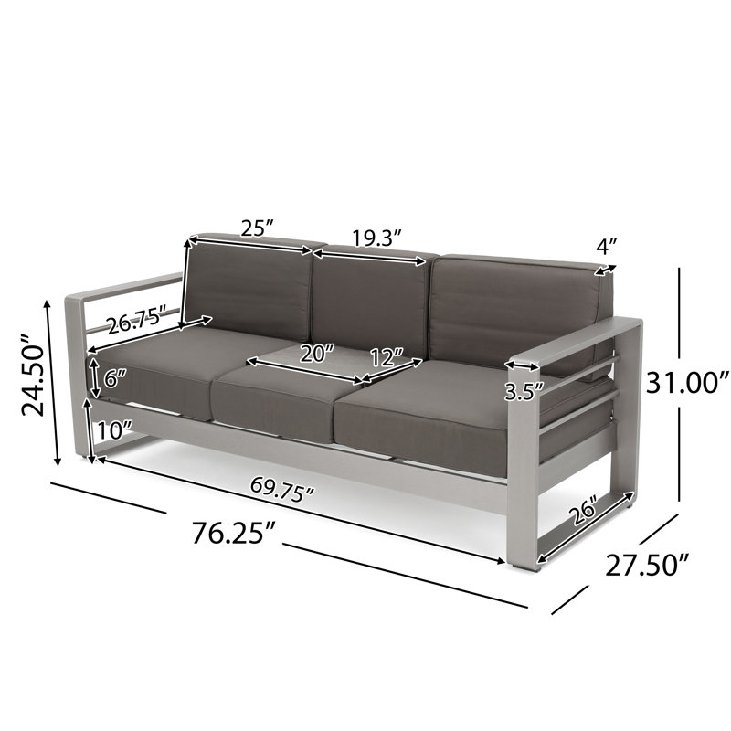 Wade Logan® Caggiano 7 Piece Sofa Seating Group with Cushions
